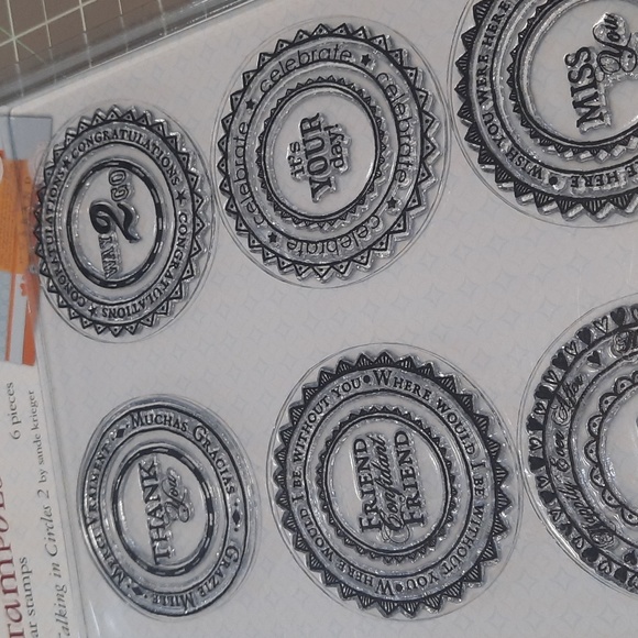 Talking Circles 2  clear cling stamp set - Picture 3 of 4